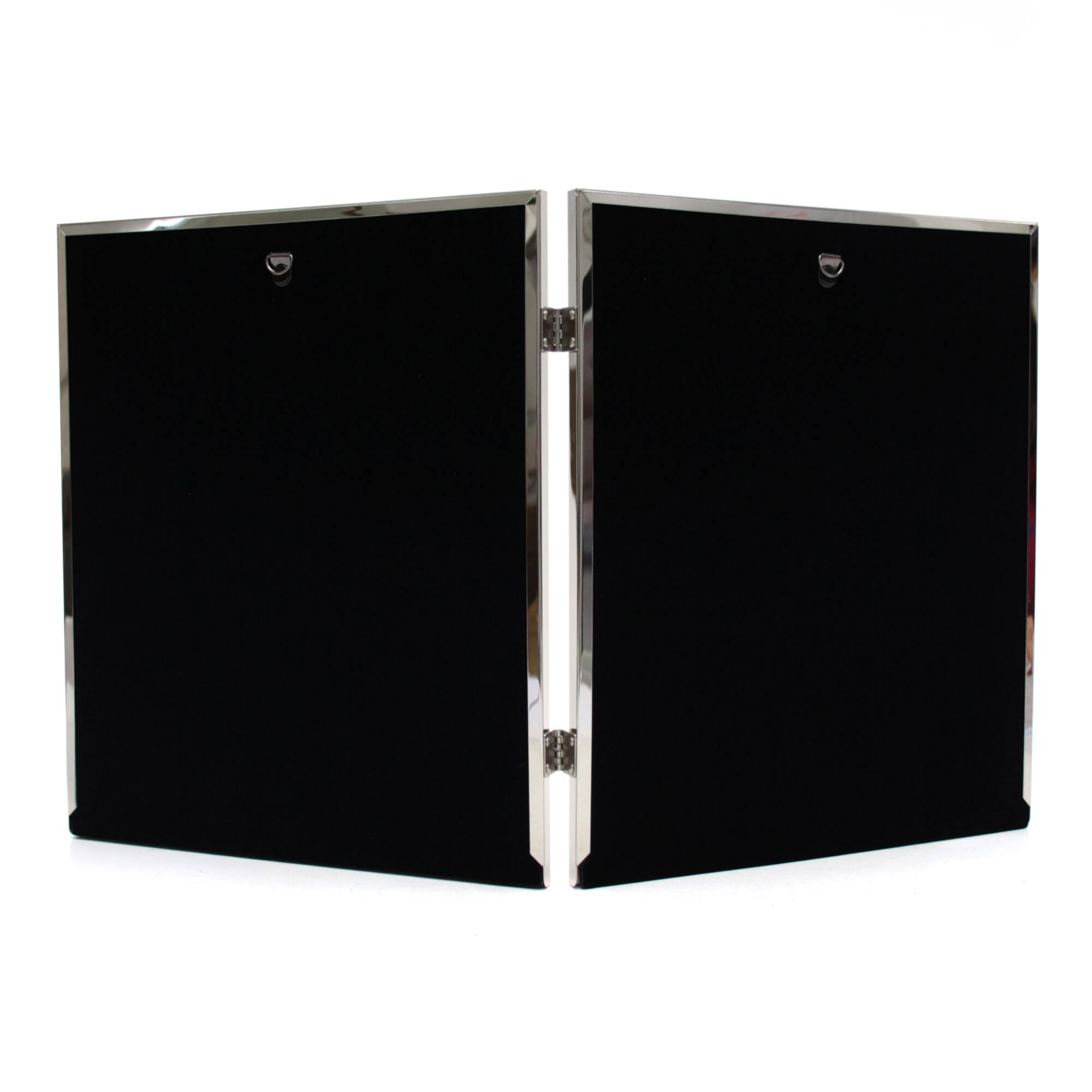 Expressions™ 2 Opening 5" x 7" Silver Hinged Frame with Mat by Studio Décor®